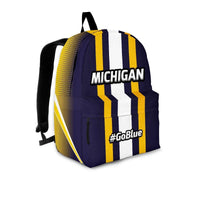 Load image into Gallery viewer, Designs by MyUtopia Shout Out:#GoBlue Michigan Backpack,Large (18 x 14 x 8 inches) / Adult (Ages 13+) / Blue/Yellow/White,Backpacks
