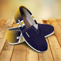 Load image into Gallery viewer, Designs by MyUtopia Shout Out:#GoBlue Michigan Casual Canvas Slip on Shoes Women&#39;s Flats
