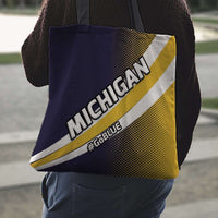 Load image into Gallery viewer, Designs by MyUtopia Shout Out:#GoBlue Michigan Fan Fabric Totebag Reusable Shopping Tote
