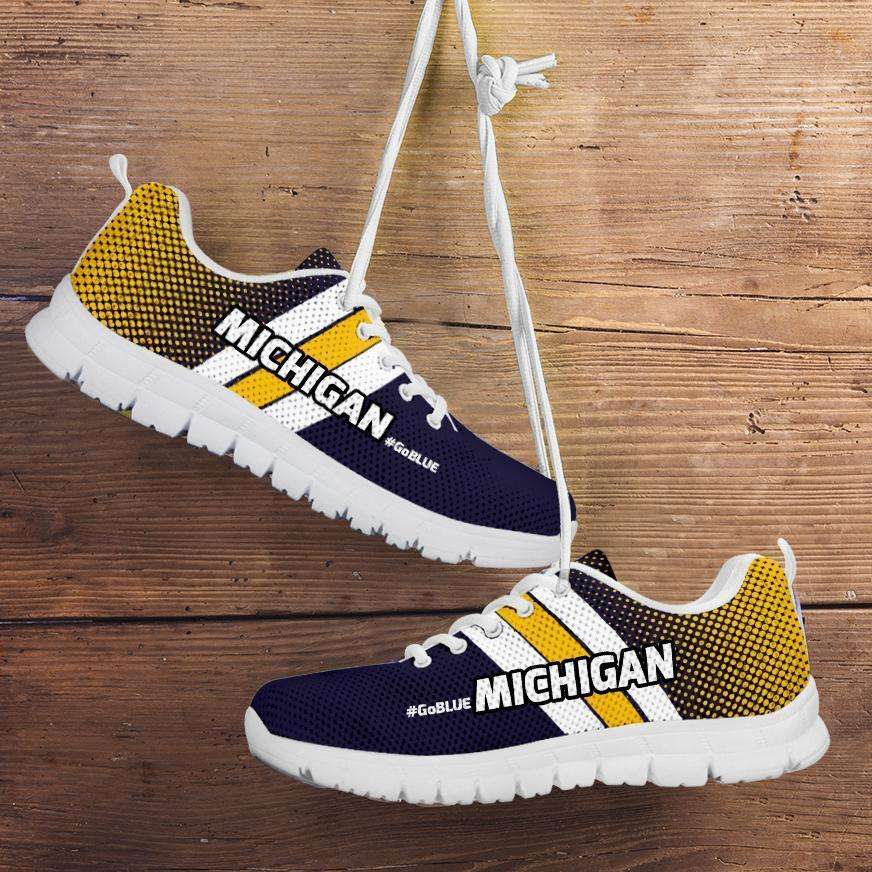 Designs by MyUtopia Shout Out:#GoBlue Michigan Fan Running Shoes