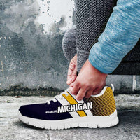 Load image into Gallery viewer, Designs by MyUtopia Shout Out:#GoBlue Michigan Fan Running Shoes
