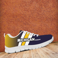Load image into Gallery viewer, Designs by MyUtopia Shout Out:#GoBlue Michigan Fan Running Shoes
