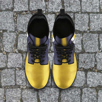 Load image into Gallery viewer, Designs by MyUtopia Shout Out:#GoBlue Michigan Faux Leather 7 eye Lace-up Boots
