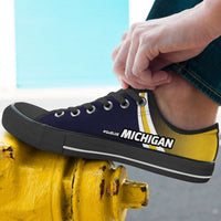 Load image into Gallery viewer, Designs by MyUtopia Shout Out:#GoBlue Michigan Lowtops Shoes
