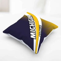 Load image into Gallery viewer, Designs by MyUtopia Shout Out:#GoBlue Michigan Pillowcase
