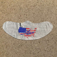 Load image into Gallery viewer, Designs by MyUtopia Shout Out:God Bless America Fabric Face Covering / Face Mask,L / Athletic Heather,Fabric Face Mask
