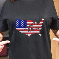 Load image into Gallery viewer, Designs by MyUtopia Shout Out:God Bless America Flag Country Adult Unisex T-Shirt
