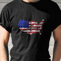 Load image into Gallery viewer, Designs by MyUtopia Shout Out:God Bless America Flag Country Adult Unisex T-Shirt
