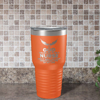 Load image into Gallery viewer, Designs by MyUtopia Shout Out:God Called Me to be a Nurse Engraved 30oz Polar Camel Stainless Steel Insulated Tumbler Travel Mug,30oz / Orange,Polar Camel - 30 oz Ringneck Tumbler
