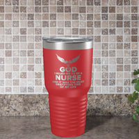 Load image into Gallery viewer, Designs by MyUtopia Shout Out:God Called Me to be a Nurse Engraved 30oz Polar Camel Stainless Steel Insulated Tumbler Travel Mug,30oz / Red,Polar Camel - 30 oz Ringneck Tumbler
