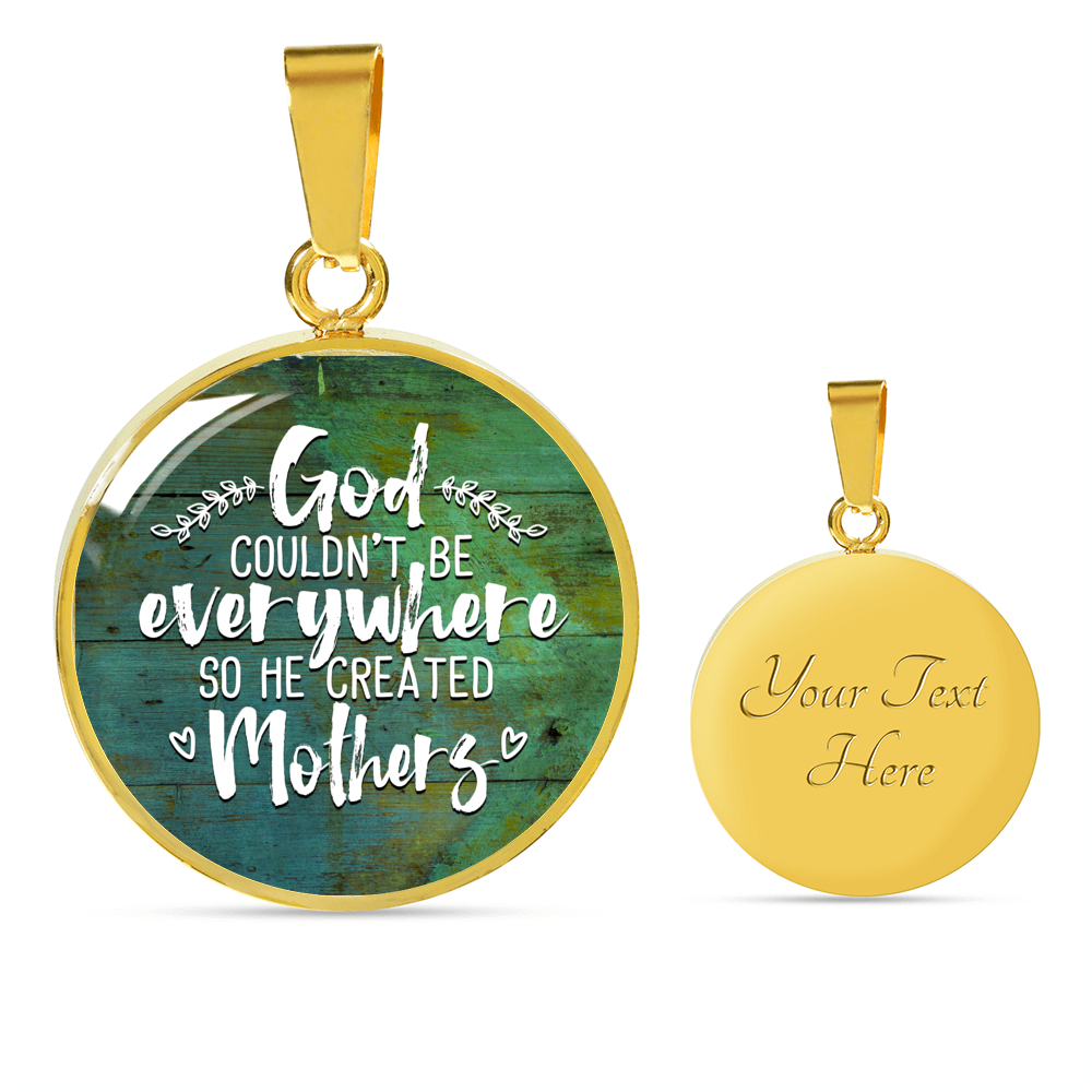 Designs by MyUtopia Shout Out:God Couldn't be Everywhere so He Created Mothers Personalized Liquid Glass Locket Necklace,Gold / Yes,Necklace