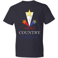 Load image into Gallery viewer, Designs by MyUtopia Shout Out:God Country Family Lightweight Cotton T-Shirt,Navy / S,T-Shirts
