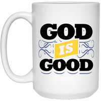 Load image into Gallery viewer, Designs by MyUtopia Shout Out:God Is Good Ceramic Coffee Mug - White,15 oz / White,Ceramic Coffee Mug
