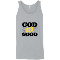 Load image into Gallery viewer, Designs by MyUtopia Shout Out:God Is Good Cotton Unisex Tank Top,Athletic Heather / X-Small,Tank Tops
