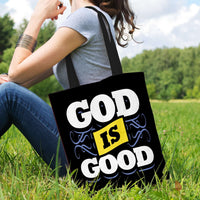 Load image into Gallery viewer, Designs by MyUtopia Shout Out:God Is Good Fan Fabric Totebag Reusable Shopping Tote
