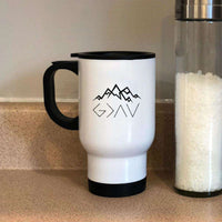 Load image into Gallery viewer, Designs by MyUtopia Shout Out:God Is Greater Than My Highs And Lows John 16:33 14 oz Stainless Steel Travel Mug

