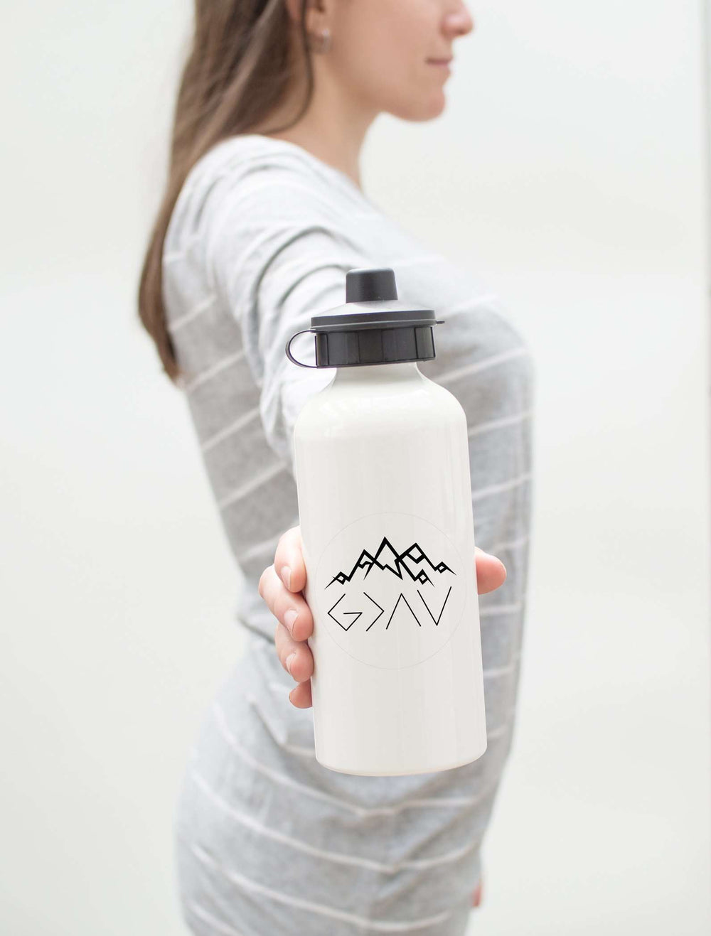 Designs by MyUtopia Shout Out:God Is Greater Than My Highs And Lows John 16:33 20 oz. Stainless Steel Water Bottle