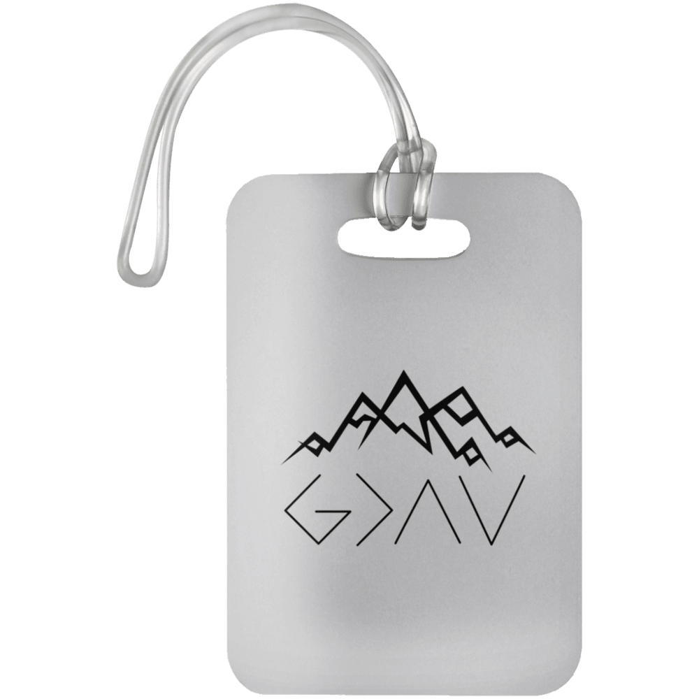 Designs by MyUtopia Shout Out:God Is Greater Than My Highs And Lows John 16:33  Luggage Bag Tag,White / One Size,Luggage Tags