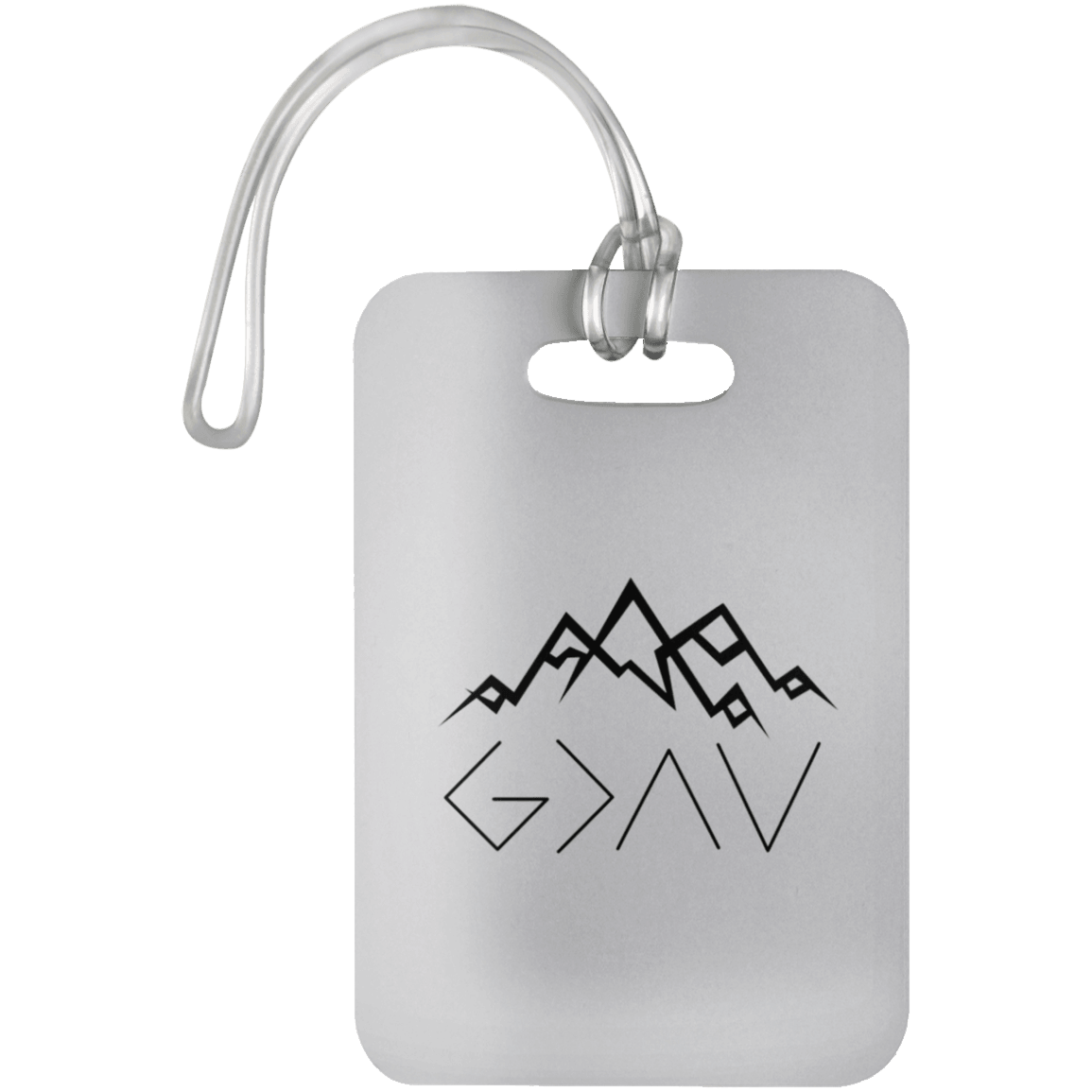 Designs by MyUtopia Shout Out:God Is Greater Than My Highs And Lows John 16:33  Luggage Bag Tag,White / One Size,Luggage Tags