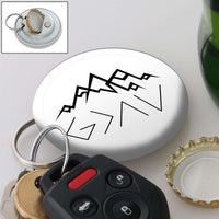 Load image into Gallery viewer, Designs by MyUtopia Shout Out:God Is Greater Than My Highs and Lows John 16:33 Magnetic Key chain and bottle opener
