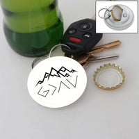 Load image into Gallery viewer, Designs by MyUtopia Shout Out:God Is Greater Than My Highs and Lows John 16:33 Magnetic Key chain and bottle opener
