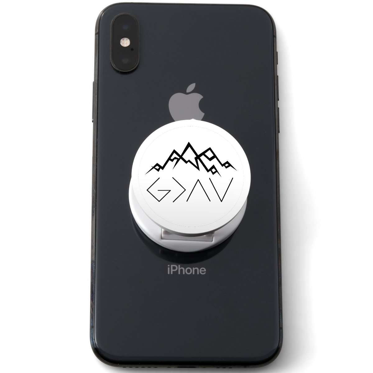 Designs by MyUtopia Shout Out:God is Greater than My Highs and Lows John 16:33 Phone Grip for Smartphones and Tablets