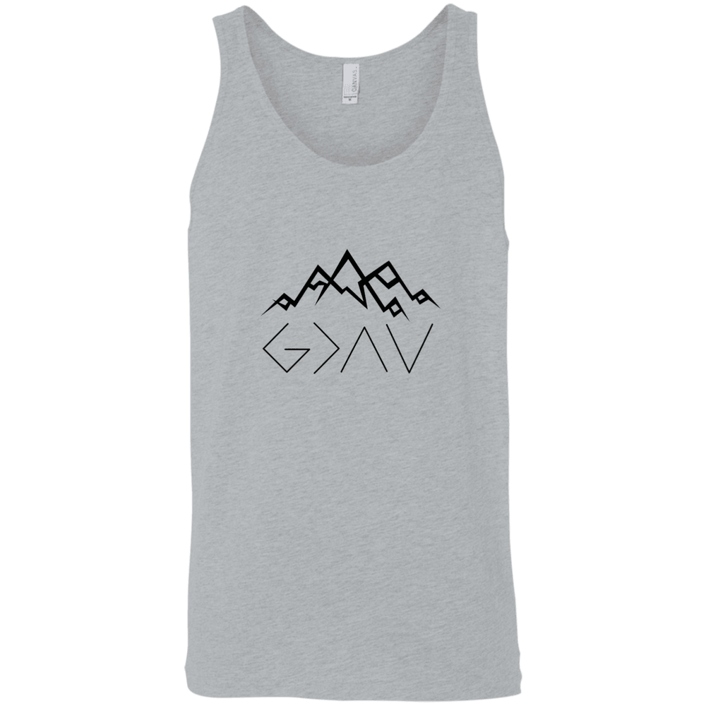 Designs by MyUtopia Shout Out:God is Greater than My Highs and Lows John 16:33 Ultra Cotton Unisex Tank Top,Athletic Heather / X-Small,Tank Tops