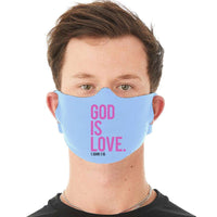 Load image into Gallery viewer, Designs by MyUtopia Shout Out:God Is Love 1 John 1:16 Fabric Face Covering / Face Mask
