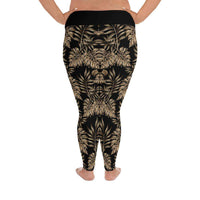 Load image into Gallery viewer, Designs by MyUtopia Shout Out:Golden Leaves All-Over Print Plus Size High Waist Leggings
