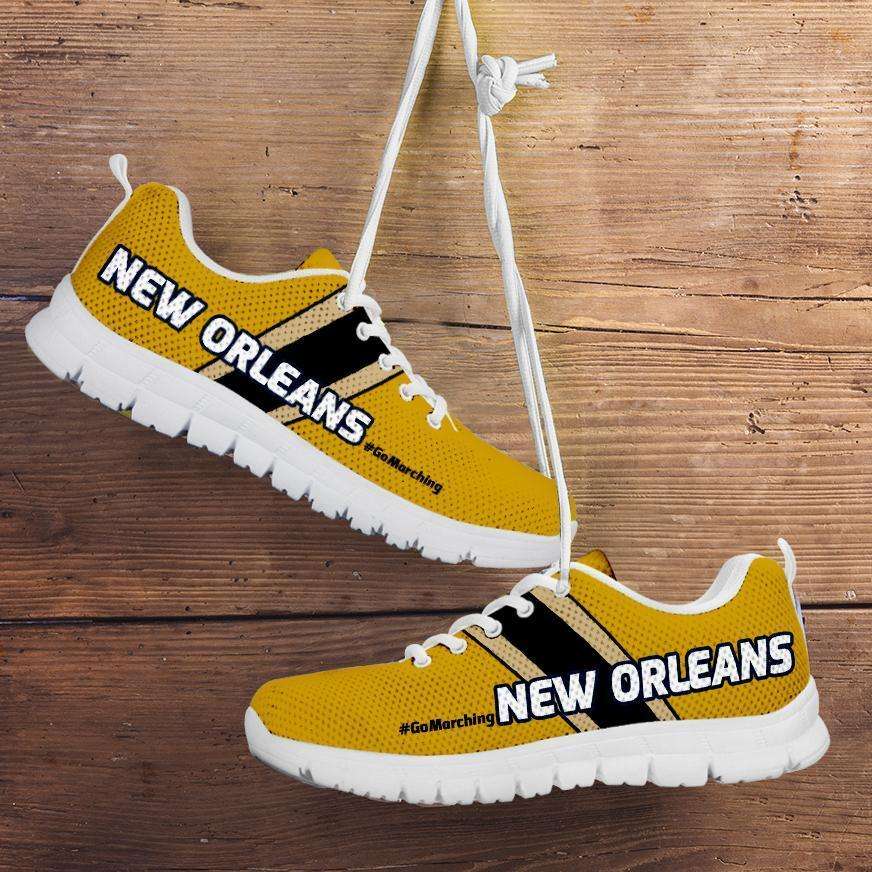 Designs by MyUtopia Shout Out:#GoMarching New Orleans Fan Running Shoes