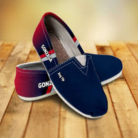 Load image into Gallery viewer, Designs by MyUtopia Shout Out:Gonzaga Zag Up Bulldogs Basketball Fans Casual Canvas Slip on Shoes Women&#39;s Flats
