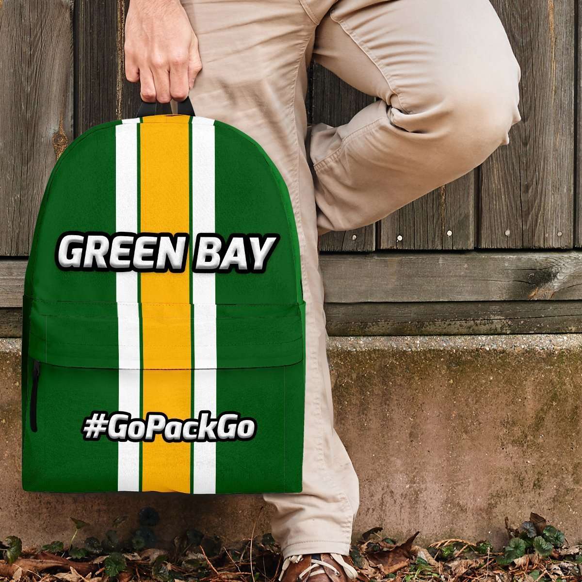 Designs by MyUtopia Shout Out:#GoPackGo Green Bay Backpack