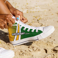 Load image into Gallery viewer, Designs by MyUtopia Shout Out:#GoPackGo Green Bay Canvas High Top Shoes
