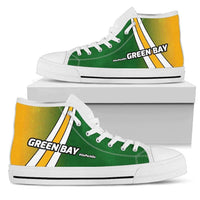 Load image into Gallery viewer, Designs by MyUtopia Shout Out:#GoPackGo Green Bay Canvas High Top Shoes

