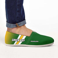 Load image into Gallery viewer, Designs by MyUtopia Shout Out:#GoPackGo Green Bay Casual Canvas Slip on Shoes Women&#39;s Flats,US6 (EU36) / Green/Yellow,Slip on Flats
