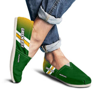 Load image into Gallery viewer, Designs by MyUtopia Shout Out:#GoPackGo Green Bay Casual Canvas Slip on Shoes Women&#39;s Flats
