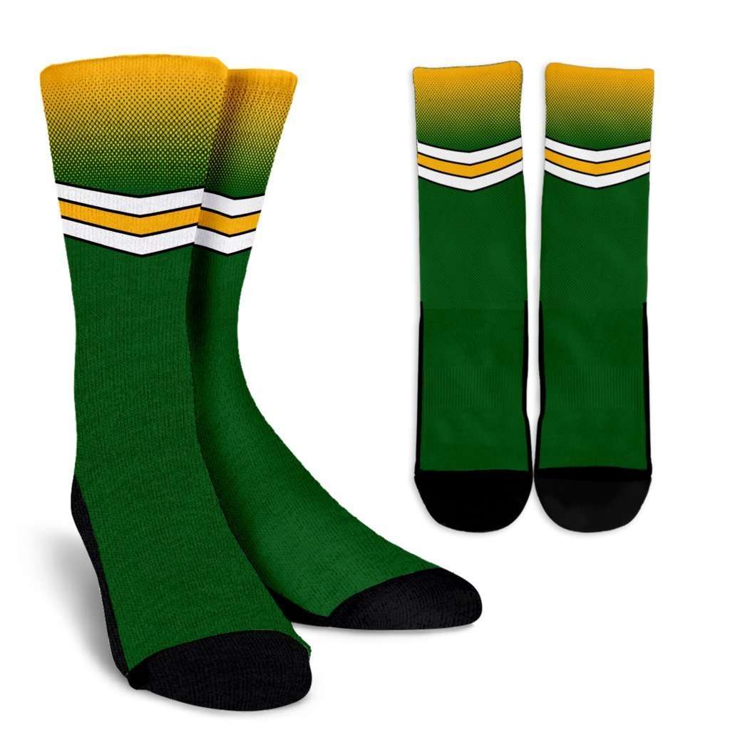 Designs by MyUtopia Shout Out:#GoPackGo Green Bay Crew Socks,Small/Medium / Green,Socks