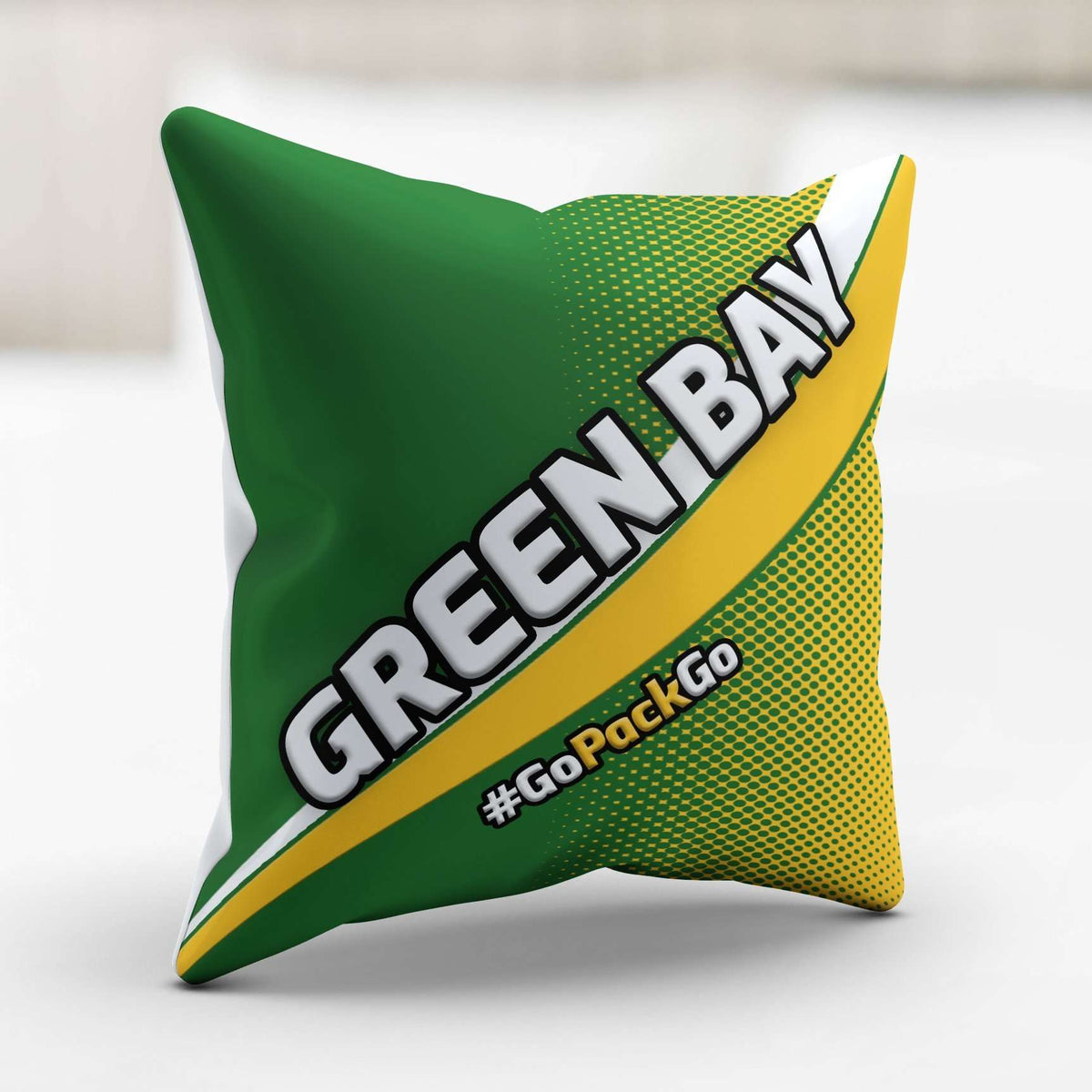 Designs by MyUtopia Shout Out:#GoPackGo Green Bay Fan Accent Pillow Cover Pillowcase