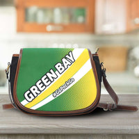 Load image into Gallery viewer, Designs by MyUtopia Shout Out:#GoPackGo Green Bay Fan Canvas Saddlebag Style Crossbody Purse
