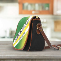 Load image into Gallery viewer, Designs by MyUtopia Shout Out:#GoPackGo Green Bay Fan Canvas Saddlebag Style Crossbody Purse
