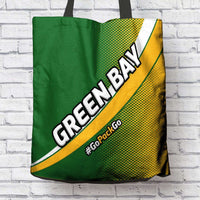 Load image into Gallery viewer, Designs by MyUtopia Shout Out:#GoPackGo Green Bay Fan Fabric Totebag Reusable Shopping Tote
