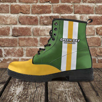 Load image into Gallery viewer, Designs by MyUtopia Shout Out:#GoPackGo Green Bay Faux Leather 7 Eye Lace-up Boots
