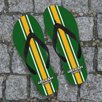 Load image into Gallery viewer, Designs by MyUtopia Shout Out:#GoPackGo Green Bay Flip Flops
