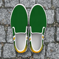 Load image into Gallery viewer, Designs by MyUtopia Shout Out:#GoPackGo Green Bay Slip-on Shoes,Men&#39;s / Mens US8 (EU40) / Green,Slip on sneakers
