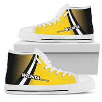 Load image into Gallery viewer, Designs by MyUtopia Shout Out:#GoShockers Wichita Canvas High Top Shoes
