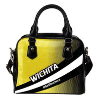 Load image into Gallery viewer, Designs by MyUtopia Shout Out:#GoShockers Wichita Shoulder Handbag
