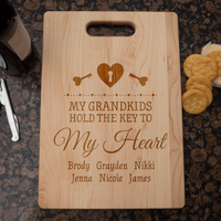 Load image into Gallery viewer, Designs by MyUtopia Shout Out:Grandkids Are Key Personalized Engraved Maple Cutting Board,6″ X 9″,Cutting Board

