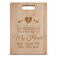 Load image into Gallery viewer, Designs by MyUtopia Shout Out:Grandkids Are Key Personalized Engraved Maple Cutting Board
