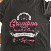 Load image into Gallery viewer, Designs by MyUtopia Shout Out:GrandMa Partner In Crime Adult Unisex Cotton Short Sleeve T-Shirt
