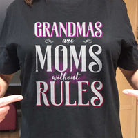 Load image into Gallery viewer, Designs by MyUtopia Shout Out:GrandMas Are Moms Without Rules Adult Unisex Cotton Short Sleeve T-Shirt
